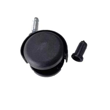 Imagem de Rodízio / Rodinha 50mm Preto Cadeiras De Escritório + Bucha - RW BORRA