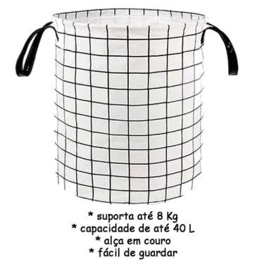 Imagem de Cesto Dobrável De Roupas, Brinquedos Multiuso Mor Branco