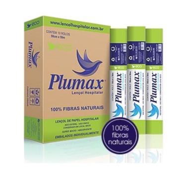 Imagem de Lençol Hospitalar Para Maca 70x50 Plumax Eco kit 10 Rolos - Marca
