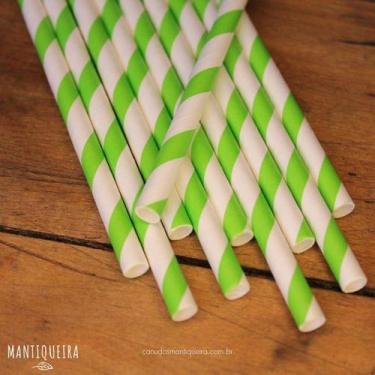 Imagem de Canudo de Papel 8mm ( pacote c/100 unidades) - MANTIQUEIRA, Verde, 8mm