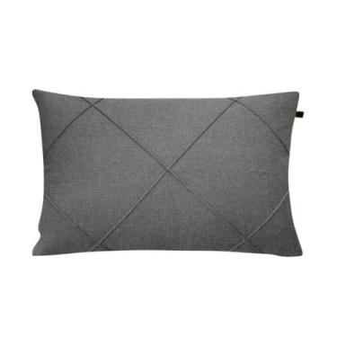 Imagem de Capa de Almofada Retangular Linho Cinza Escuro 30x45cm - Andreia Carva