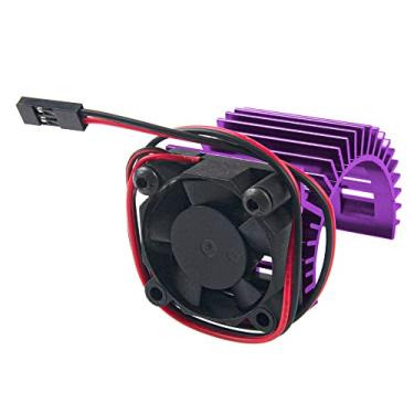 Imagem de Vgoohobby Dissipador de calor do motor RC 540 545 550 com motor elétrico escovado sem escova com ventilador de resfriamento de 5-6 V compatível com Traxxas HSP HPI Wltoys Himoto Axial Tamiya 1/10 RC caminhão carro (roxo)