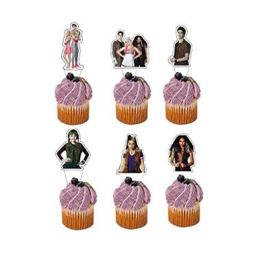 Imagem de 24 peças de enfeites de bolo da Minnie, enfeites de bolo, decorações de festa de aniversário da Minnie (10)