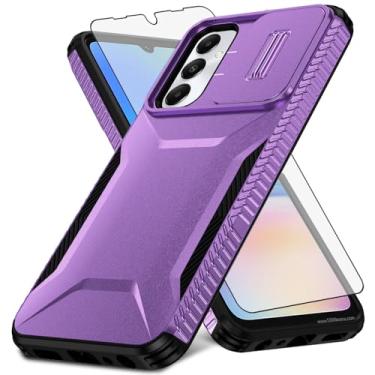 Imagem de Asuwish Capa de telefone para Samsung Galaxy A05s/A05 com protetor de tela de vidro temperado e capa de câmera deslizante fina robusta híbrida à prova de choque acessórios para celular Ao5s Ao5 A 05s