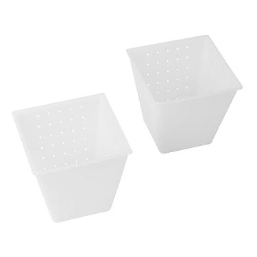 Imagem de Molde de queijo para fabricação de queijo, 377 g - Molde retangular para fazer todos os tipos de queijo macio - Cesta de fabricação de queijo para ricota, queijo feta, camembert, 2 peças