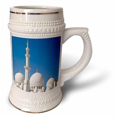 Imagem de 3dRose Sheikh Zayed Grand, 8ª maior mesquita, Abu Dhabi, EAU. Caneca de Stein, 530 ml (STN_187273_1), 623 g, branca