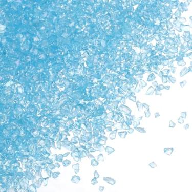 Imagem de PATIKIL Glitters de vidro triturado, lascas de vidro irregulares coloridas de 2-3 mm, pedras de glitter de vidro grosso para arte de unhas, joias artesanais DIY, azul lago