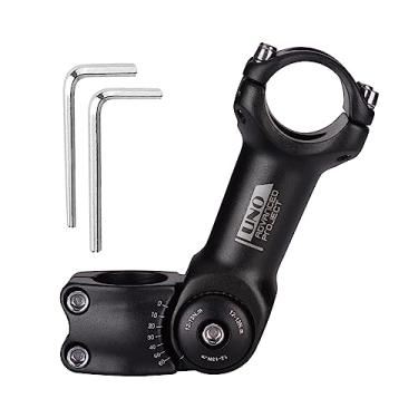 Imagem de Haste ajustável 25,4 110 mm 0 ~ 60 graus UNO 31,8 mm MTB haste de guidão ajustável para a maioria das bicicletas de mountain bike (serve para guidão de 2,5 cm)