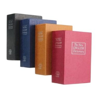 Imagem de Cofre Camuflado Em Formato De Livro Dicionario Secreto Caixa Falsao Porta Joias Metal Para Dinheiro Com Chaves Grande