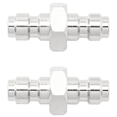 Imagem de TAODAN 2 peças 8 x 8 mm 304 aço inoxidável duplo macho adaptador de acoplamento de desconexão rápida para PCP Paintball Airsoft Airsoft, acessórios de ferramenta de estação de enchimento de ar, bocal