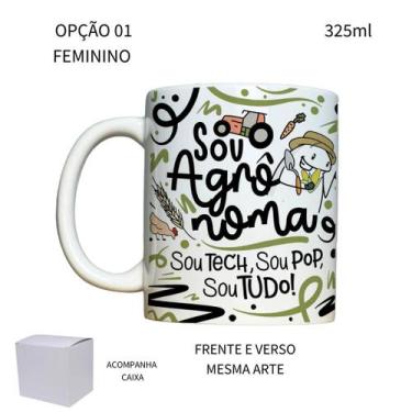 Imagem de Caneca 325ml Flork Profissões Agronomia Agrônomo Agrônoma - LARANJA E 