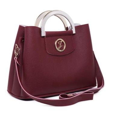 Imagem de Bolsa BRUNNA Feminina Tiracolo Marsala Tamanho Médio com 2 alças Marca