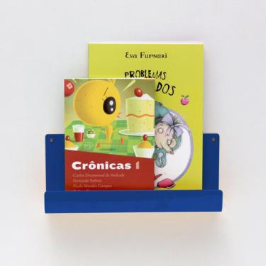 Imagem de Organizador Porta Livros e Revisteiro de Parede Infantil Azul - Quarti
