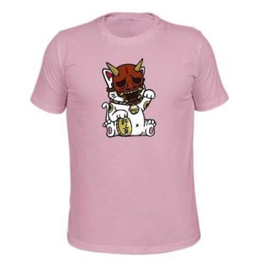 Imagem de Camiseta Plus Size Algodão Tecido Macio Gato Mask - Surprass, Rosa, G5