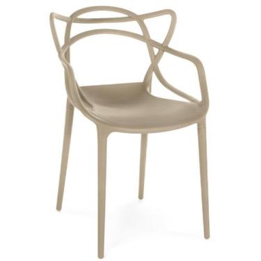 Imagem de Cadeira de Jantar Allegra Prática Empilhável - Nude - Magazine Decor