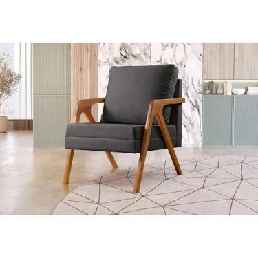 Imagem de Poltrona Mona Decorativa Mona Linho - Zurc Decor