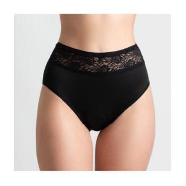 Imagem de Kit com 3 Calcinhas Absorvente Menstrual Reutilizável Renda Lucitex, P