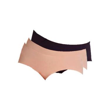 Imagem de Kit com 3 Calcinhas Caleçon Hope 30850 Colorido, Bege, G