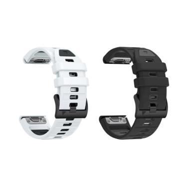 Imagem de BEFIA Pulseira de relógio de 26 mm para Garmin Fenix 8 51 mm 5x 6x pro 7x pro safira solar, quickfit 26 pulseiras de relógio para Garmin enduro tactix delta rubber Combo 2
