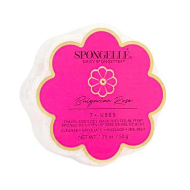 Imagem de SPONGELLÉ Daisy Spongette Bulgarian Rose Wild Flower Buffer Body Scrubber | Bucha De Banho E Ducha Para Mulheres | Esfoliante Com Esponja Infundida Com Sabonete Líquido | Mais De 14 Usos