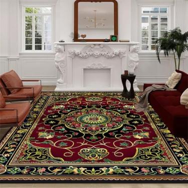 Imagem de Tapete de luxo grande para sala de estar, sofá retrô grande, tapetes de área, quarto, vestiário, lavável, DT, 5073, flanela, 7.160 x 200 cm, 63 x 78,7 pol.