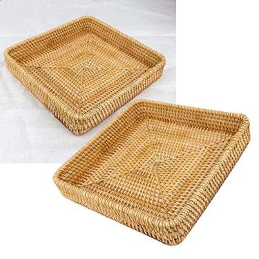 Imagem de Cesta de armazenamento de mesa Vietnse Rattan T cesta de armazenamento de tecido cesta de armazenamento multifuncional pequena, média, grande, multifuncional conjunto de três peças