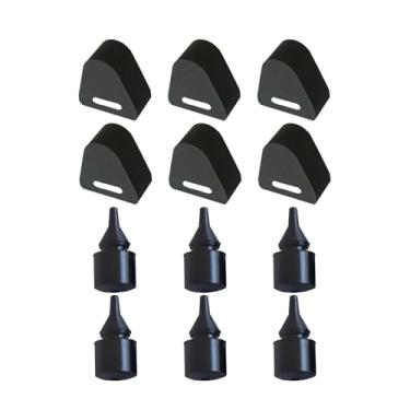 Imagem de BOATSHIP 6 peças 45679 16633065 batente de trava de porta traseira 6 peças 15283098 15768697 tampa de combustível tampa de combustível tampa de gás de borracha batente de borracha compatível com