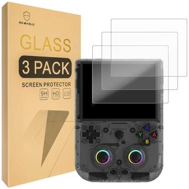 Imagem de Mr.Shield Protetor de tela compatível com Anbernic RG406V [vidro temperado] [pacote com 3] [vidro japonês com dureza 9H]