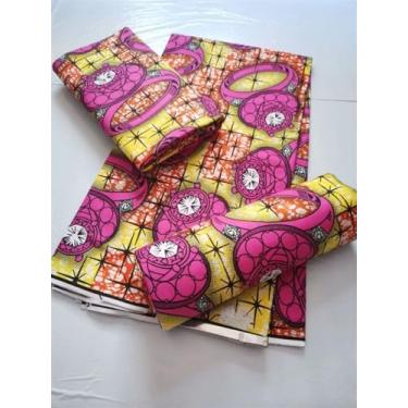 Imagem de Tecido Africano Cera Real Estampa Dourada Soft Pagne Ankara Material de Algodão Prata Nigeriana Gana para Festa de Casamento Vestido para Costurar (conforme imagem-33)