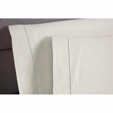 Imagem de Fronha Algodão Egípcio 1000 Fios Toque Acetinado Gelada (Palha, 70x50 com Ponto Palito)