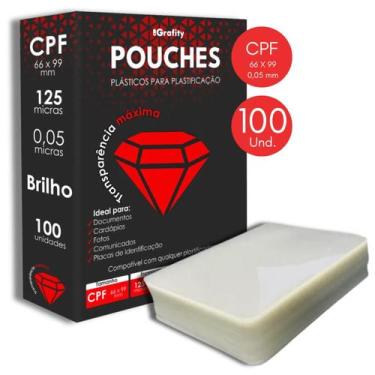 Imagem de Plástico para Plastificação CPF 66x99 mm 100 und Polaseal Pouches - Ok