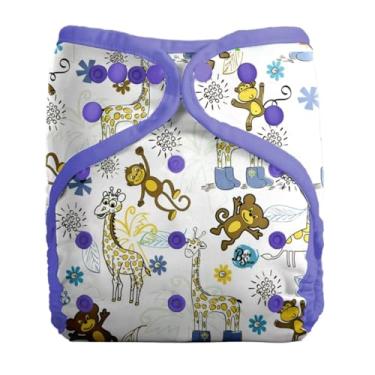 Imagem de Fralda Ecológica Reutilizável - AIO: com absorvente - Safari - 3kg a 15kg