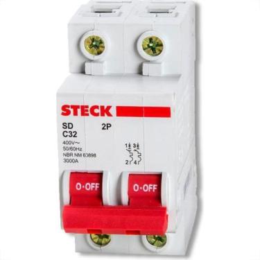 Imagem de Disjuntor Steck Din Bipolar 63A Sd62 C Sdd62C63