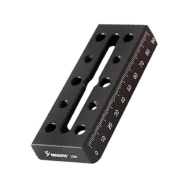 Imagem de AsrMyjcx Placa de montagem de montagem de cauda do telescópio Placa de fixação de instalação Easy Instalação Premium Robusta Substitua Alumínio Profissional, 100 Mm Preto