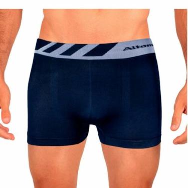 Imagem de Cueca Boxer Masculina Básica Microfibra Azul - Altomax