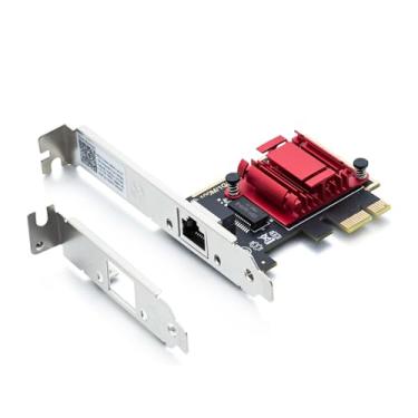 Imagem de 10Gtek Adaptador de rede PCIe de 2,5 G NIC 2500/1000/100 Mbps, porta RJ-45 única, com controlador Realtek RTL8125, suporta Windows Server/Ubuntu/Centos/Debian