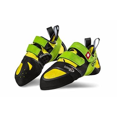 Imagem de Ocun Tênis Ozone HV/Ozone Plus Bouldering | Tênis de escalada, Amarelo/verde, 34/35 BR