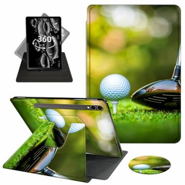 Imagem de ACWDMKH Capa para tablet Samsung Galaxy Tab S10 Plus/S9 FE Plus/S9 Plus 5G de 12,4 polegadas, giratória de 360 graus, suporte de couro PU com suporte flip com suporte para despertar/hibernar