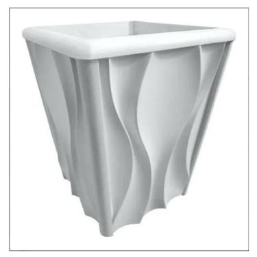 Imagem de Forma 3d Vaso Onda 42x32x25cm Abs 1,5 Molde Gesso Ou Cimento 3d - INNO