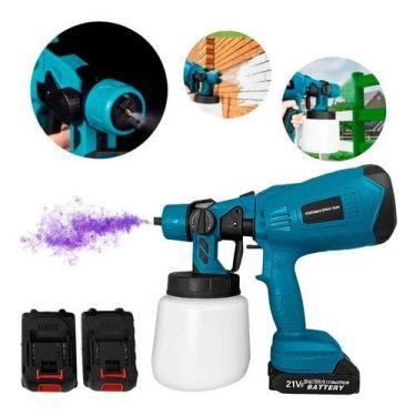 Imagem de Pulverizador Spray De Pintura Portátil 21v Elétrico 1000ml - Genérico