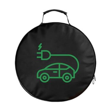 Imagem de QccHieUs Carregador EV genérico Saco de armazenamento de cabo Veículo elétrico Carregamento de cabo Acessório de saco de cabos Prático Oxford Oxford Ploth, Redondo