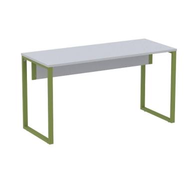 Imagem de Mesa Escritório P25 Tub Pandin 150 Cm (larg) X 70 Cm (prof) Tampo Mdp Cinza Pé Aço Tubular Verde