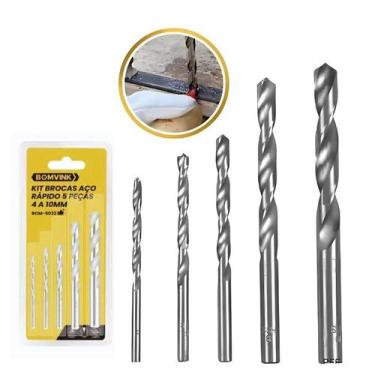 Imagem de Kit 5 Brocas Para Metal - Máxima Resistência E Eficiência - BOMVINK