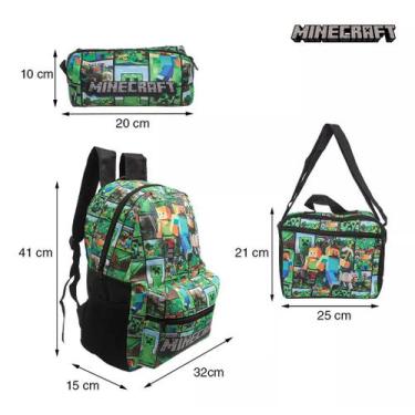 Imagem de Kit Mochila Rodinha com Estojo E Lancheira Infantil Decorada - DeCarll