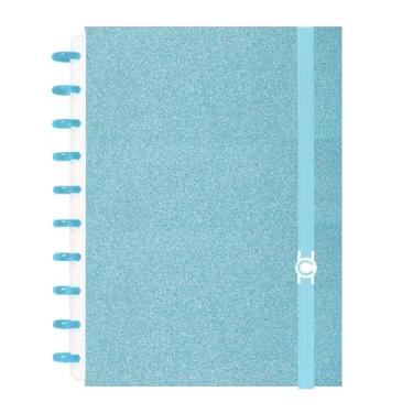 Imagem de Caderno Criativo Glitter Azul A4/A5 Disco Inteligente (Grande A4)
