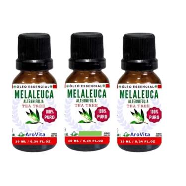 Imagem de KIT 3 Óleo Essencial de Melaleuca Alternifolia Tea Tree, 100% Puro, 10 ml