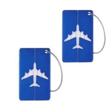 Imagem de Kit 02 Tag Etiqueta De Mala e Mochila - Azul - We Go To