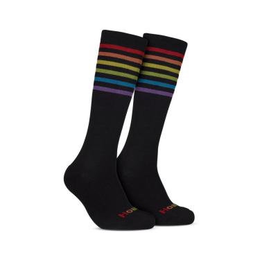 Imagem de Par Meias Hoahi Pride 39/43 Longo Liso Preto-Colorida - masculino algodão superior a 67 decitex por