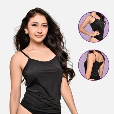 Imagem de Kit 2 Blusa Regata Segunda Pele Impllus Alça Fina Conforto, M, 2pto