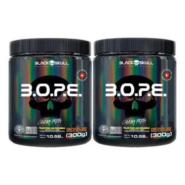 Imagem de Kit 2 Pre Treino Bope 300g Frutas Amarela Black Skull